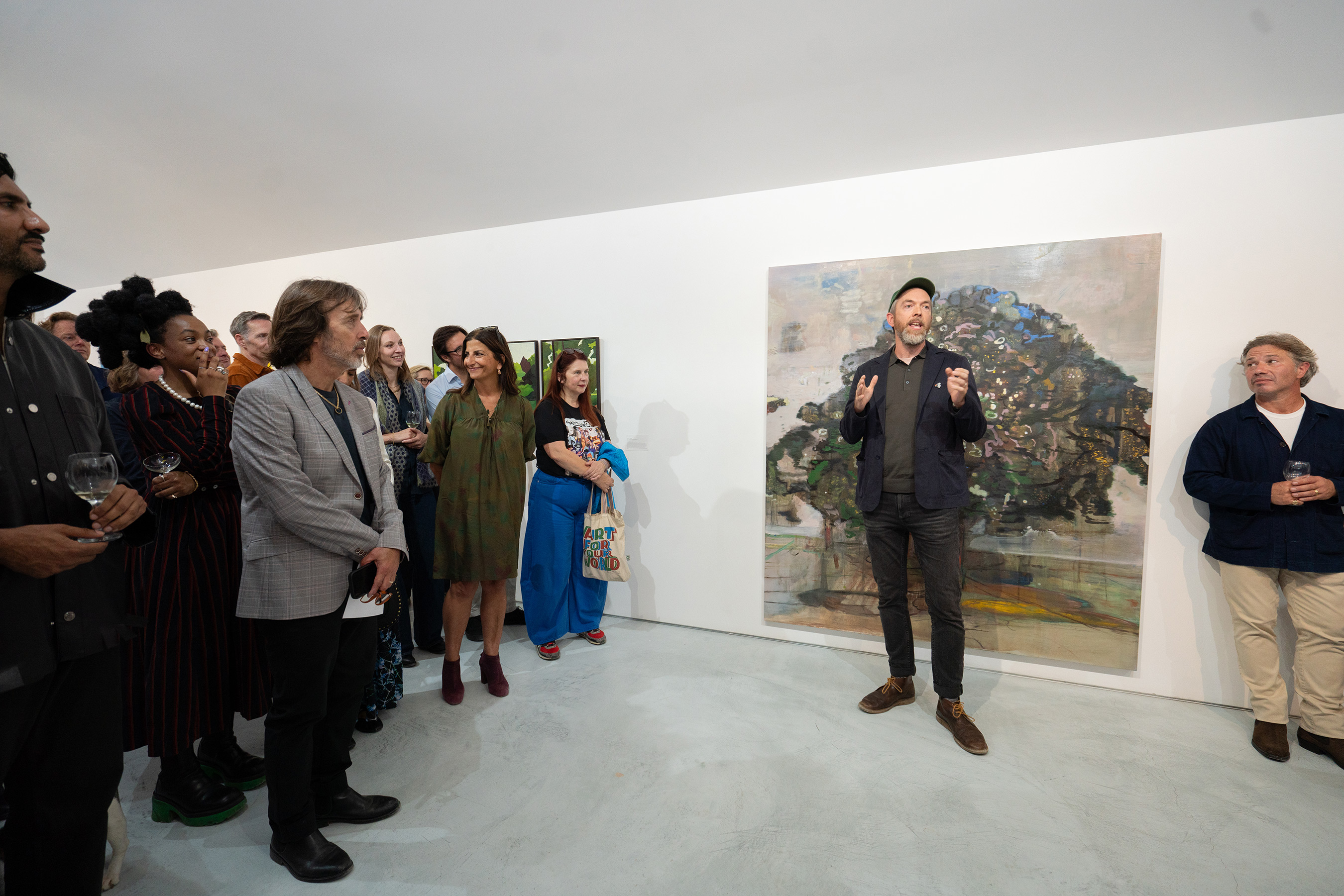At the opening of Look Out at Close Gallery, September 2026